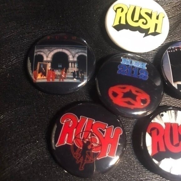 6 Pack RUSH Badge Button Set - Picture 2 of 5